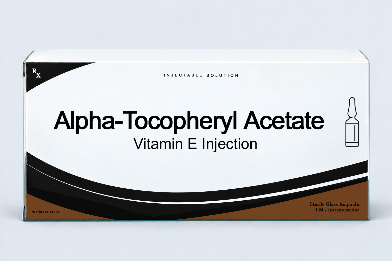 Vitamin E injection product image (illustrative)